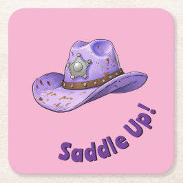 Dessous De Verre Carré Light Purple Cowgirl Hat