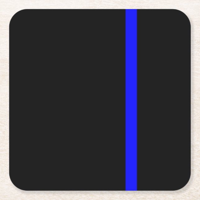 Dessous De Verre Carré Ligne bleue claire symbolique verticale (Devant)