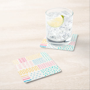 Dessous De Verre Carré Lignes motifs