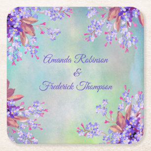 Dessous De Verre Carré Lilac Lavender Mariage