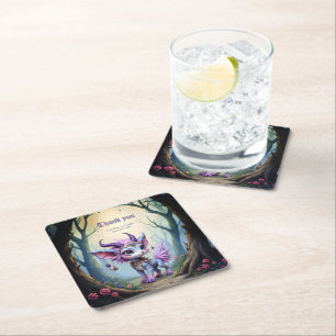 Dessous De Verre Carré Lilac Whisper – Gardien de la Forêt Enchantée