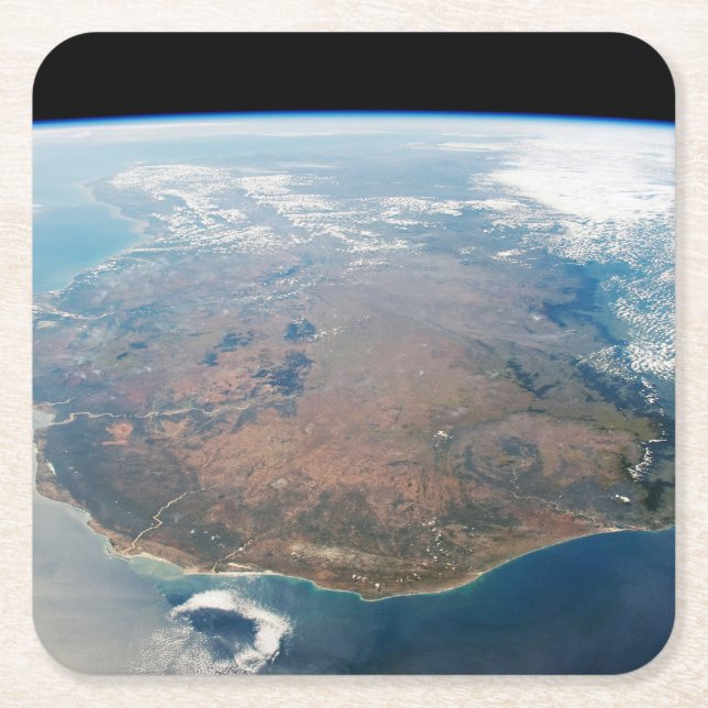 Dessous De Verre Carré L'Île De Madagascar. (Devant)