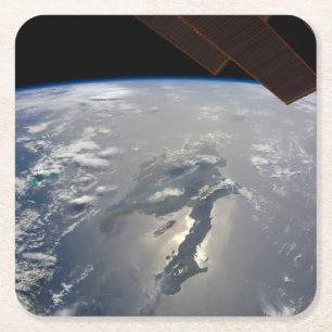 Dessous De Verre Carré L'Île D'Hispaniola Avec Sunglin