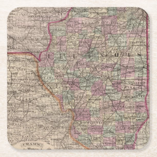 Dessous De Verre Carré L'Illinois 10