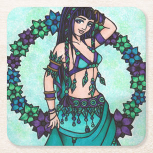 Dessous De Verre Carré Lina Belly Dancer