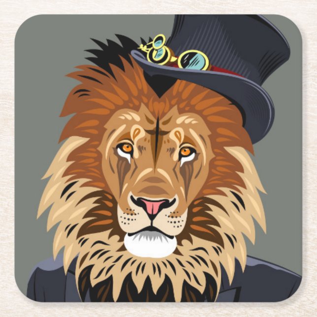 Dessous De Verre Carré Lion chic (Devant)