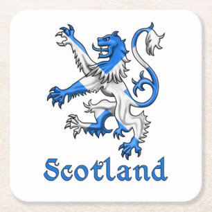 Dessous De Verre Carré Lion de l'Ecosse effréné