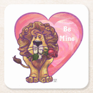 Dessous De Verre Carré Lion Saint Valentin