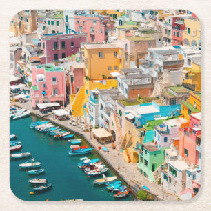 Dessous De Verre Carré Littoral   Naples Italie