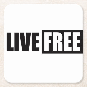 DESSOUS DE VERRE CARRÉ LIVE FREE