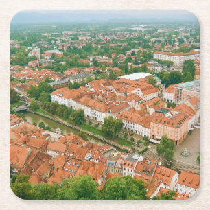 Dessous De Verre Carré Ljubljana d'en haut
