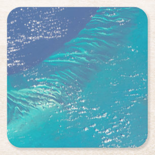 Dessous De Verre Carré L'Océan Atlantique Au Bord Des Bahamas