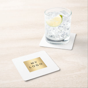 Dessous De Verre Carré Logo commercial couleur marque