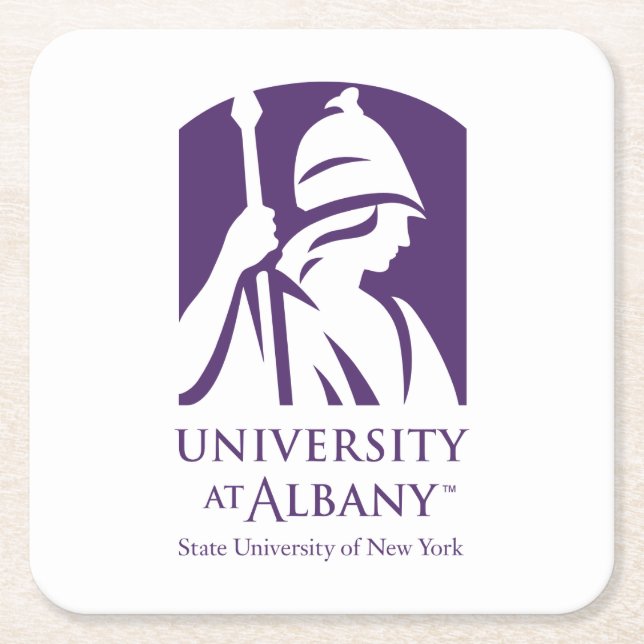 Dessous De Verre Carré Logo de l'Université d'Albany (Devant)