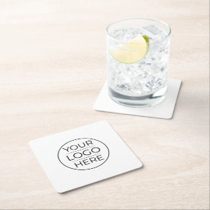 Dessous De Verre Carré Logo de marque d'entreprise moderne