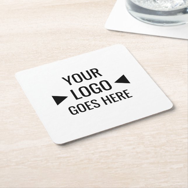 Dessous De Verre Carré Logo d'entreprise personnalisable pour les entrepr (Incliné)