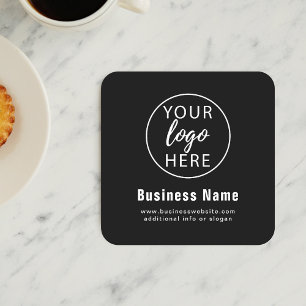 Dessous De Verre Carré Logo d'entreprise personnalisé simple