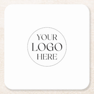 Dessous De Verre Carré Logo d'entreprise personnalisé simple