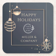 Logo Joyeuses Fêtes Noël Entreprise Moderne