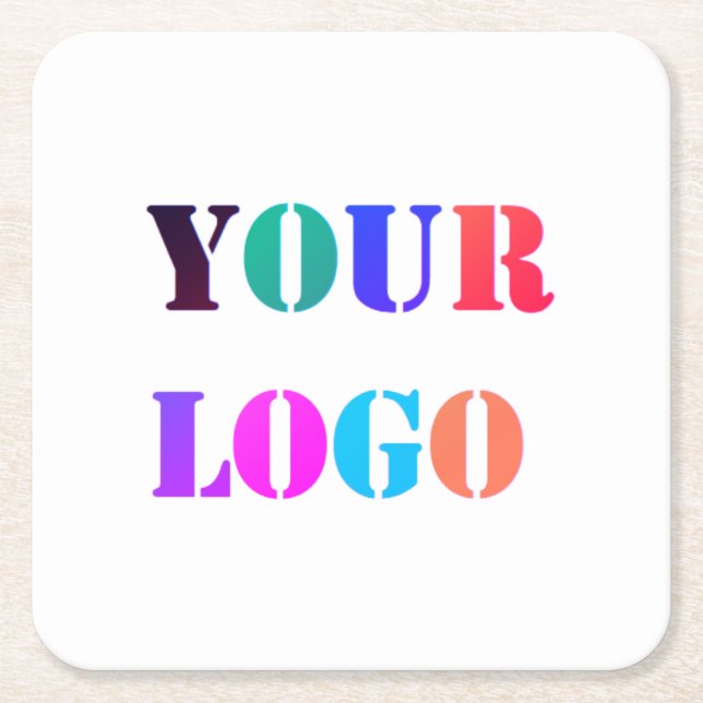 Dessous De Verre Carré Logo personnalisé Dessous de verre de papier promo (Devant)