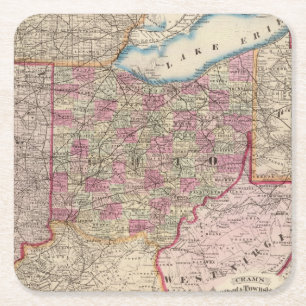 Dessous De Verre Carré L'Ohio 9