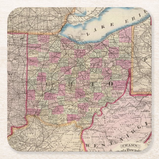 Dessous De Verre Carré L'Ohio 9 (Devant)