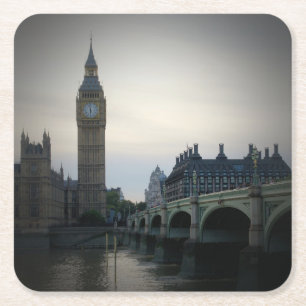 Dessous De Verre Carré Londres-Parlement-Elizabeth Tower-Big Ben