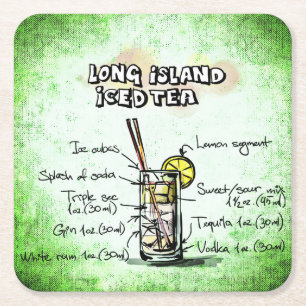 Dessous De Verre Carré LONG ISLAND ICED THÉ recette drôle