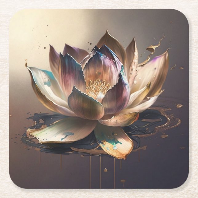 Dessous De Verre Carré Lotus (Devant)