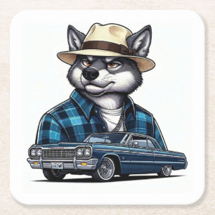 Dessous De Verre Carré Loup Lowrider