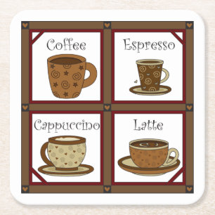Dessous De Verre Carré Louveur de café