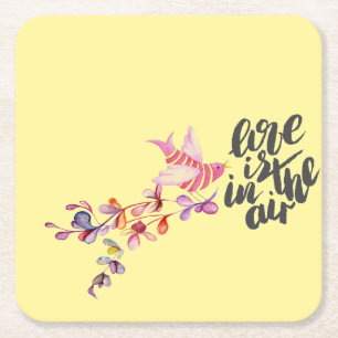 Dessous De Verre Carré Love Branch Bird