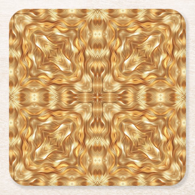 Dessous De Verre Carré Lovely golden abstract pattern (Devant)