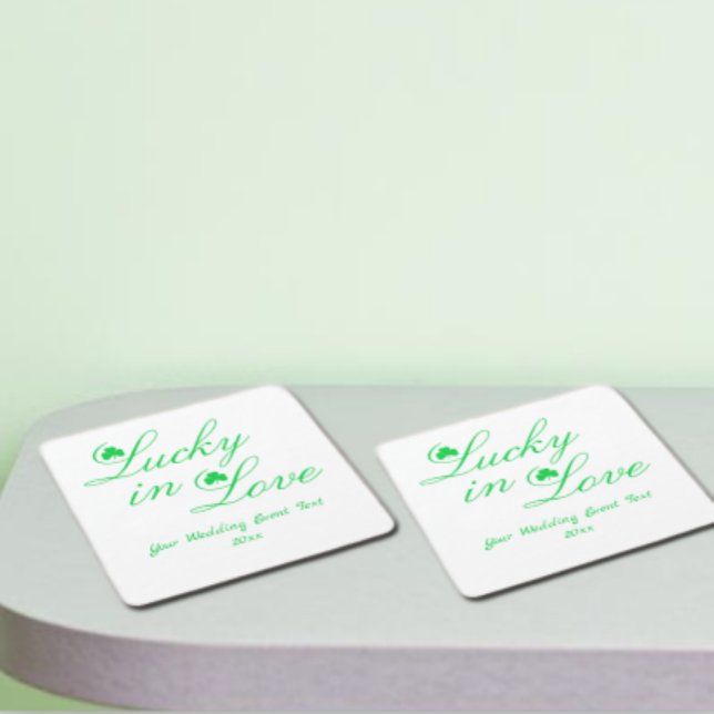 Dessous De Verre Carré Lucky In Love (Créateur téléchargé)