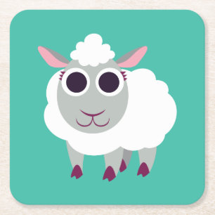Dessous De Verre Carré Lulu les moutons