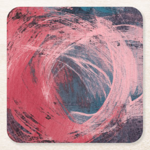 Dessous De Verre Carré Lumière rose I