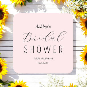 Dessous De Verre Carré Luncheon de Baby Shower Rose