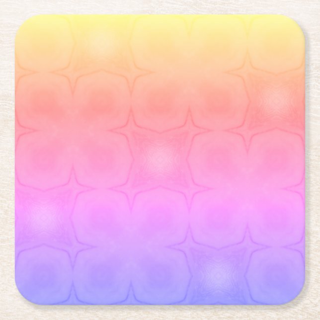 Dessous De Verre Carré Luncheon Paper Napkins in pink purple yellow (Devant)