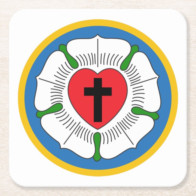 Dessous De Verre Carré Luthers Rose (Devant)