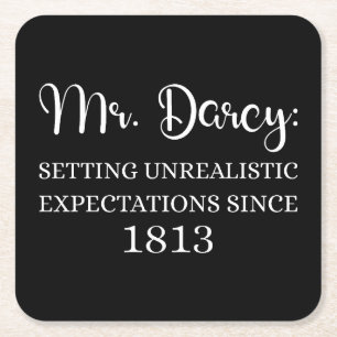 Dessous De Verre Carré M. Darcy : Attentes irréalistes Depuis 1813