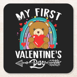 Dessous De Verre Carré ma première Saint-Valentin