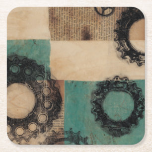Dessous De Verre Carré Machines II