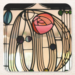 Dessous De Verre Carré Mackintosh - Fenêtre en verre tendu