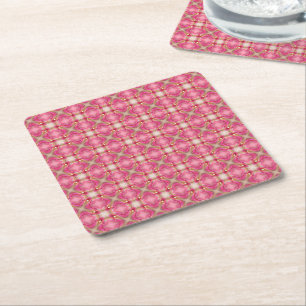 Dessous De Verre Carré Magnifique motif rose complexe