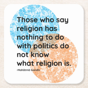 Dessous De Verre Carré Mahatma Gandhi Politique Religion Citations