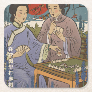 Dessous De Verre Carré Mahjong