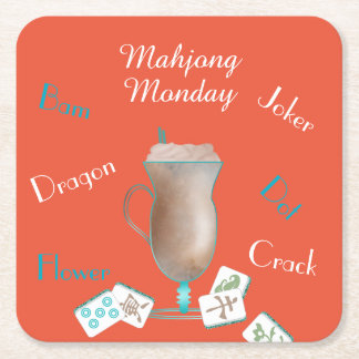 Dessous De Verre Carré Mahjong Party Coasters