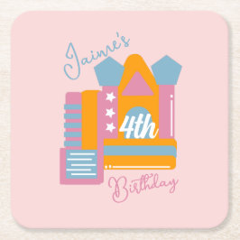 Dessous De Verre Carré Maison de Location Gonflable de Fête d'Anniversair