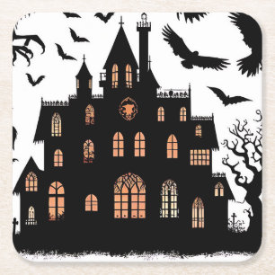 Dessous De Verre Carré Maison haunted