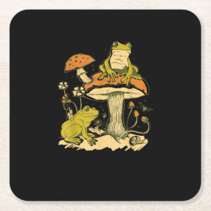 Dessous De Verre Carré Maisonnette Champignon Grenouille Esthétique Cotta